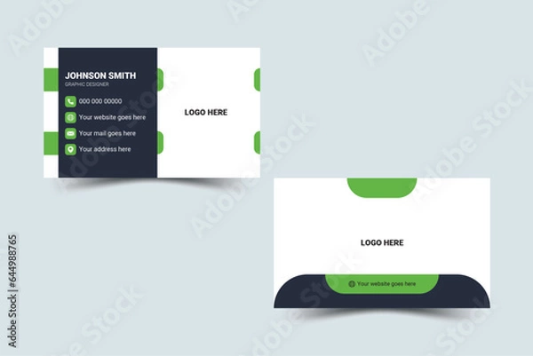 Fototapeta This is a modern business card. Clean & Eye-catchy professional work. This Business card designed for a corporate company and suitable for all businesses industry. You can easily edit and customize it
