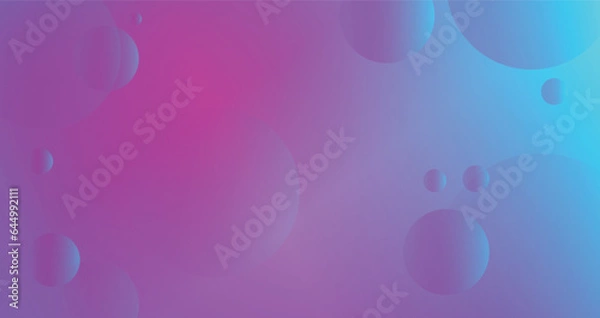 Fototapeta Gradient background with circles, space blue and pink
