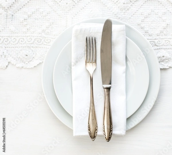 Obraz Vintage basic place setting