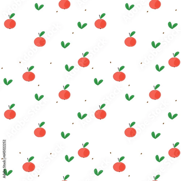 Fototapeta seamless pattern with apples