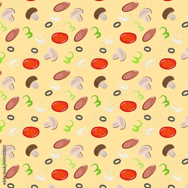Fototapeta pizza pattern backgrounds