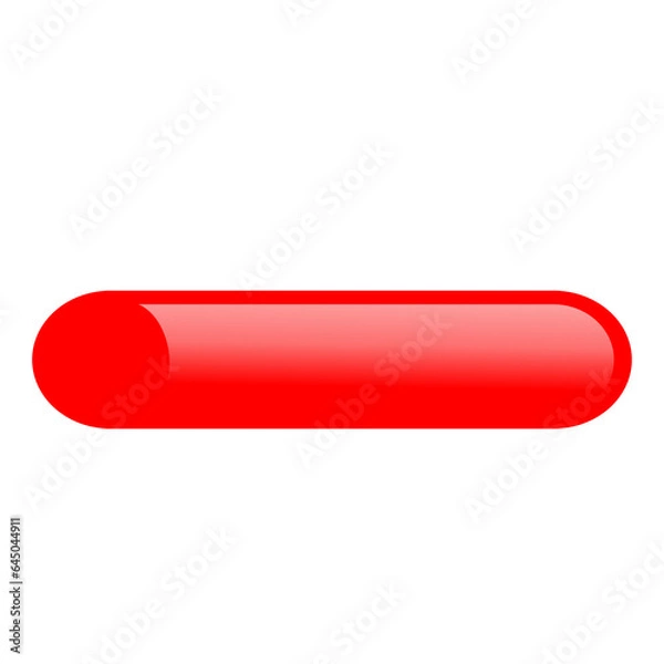Fototapeta red pill isolated on white background