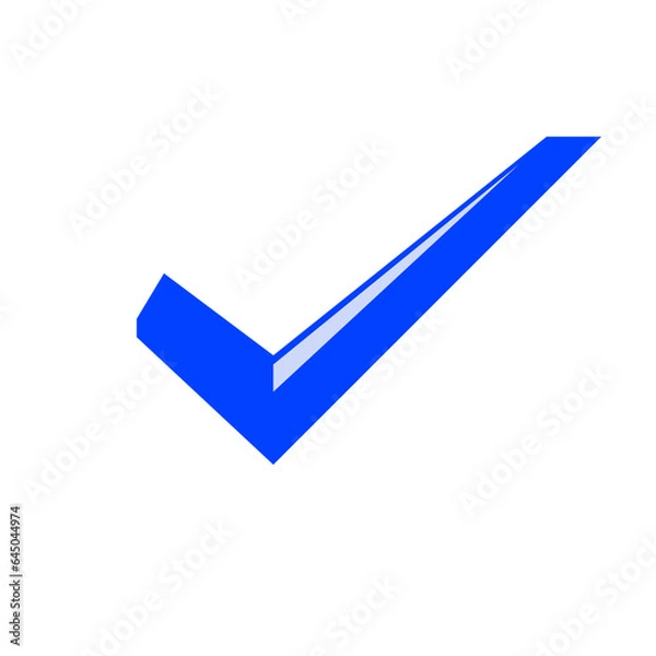 Fototapeta blue check mark