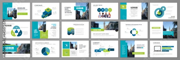 Obraz Brochure layout design template set