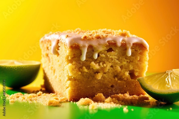 Fototapeta Zesty Lemon Zucchini Coffee Cake: A Citrus Twist on a Classic