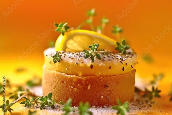 Fototapeta Lemon Thyme Cake: A Magical Fusion of Citrus and Herbs