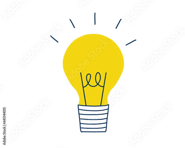 Obraz 電球のイラスト（ヒント、ひらめき）