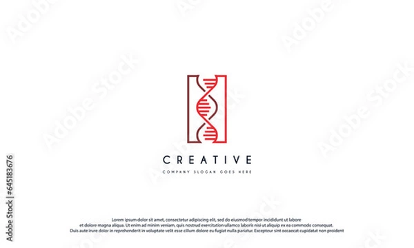 Obraz DNA logo design template.icon for science technology