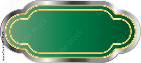 Fototapeta Digital png illustration of green sign with copy space on transparent background