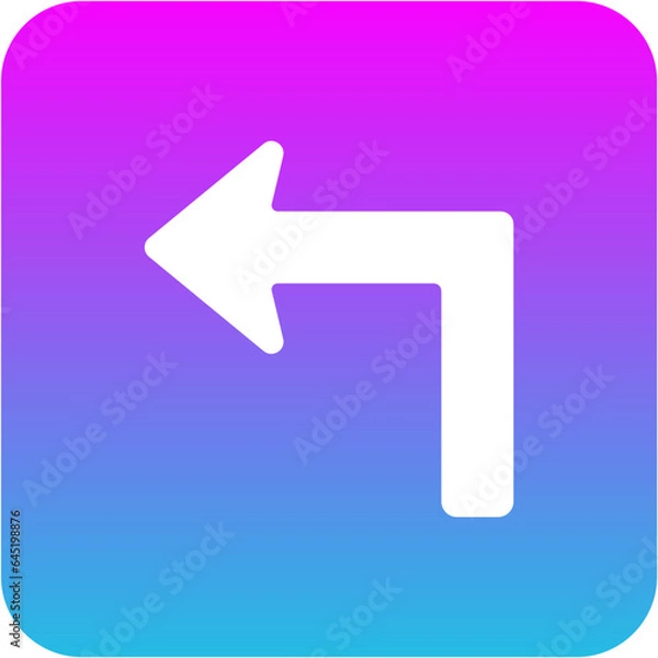 Obraz Turn Left Icon