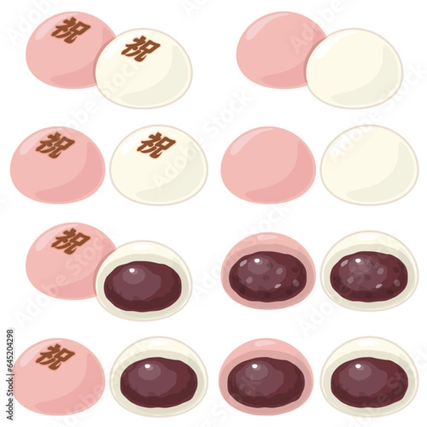 Fototapeta 紅白大福　セット