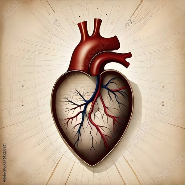 Obraz human heart Generated AI