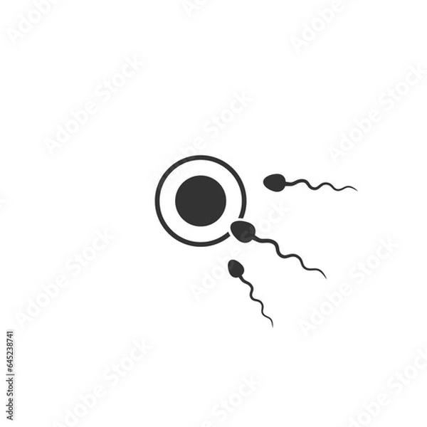 Obraz Abstract sperm icon, sperm icon and sperm vector that runs towards the egg