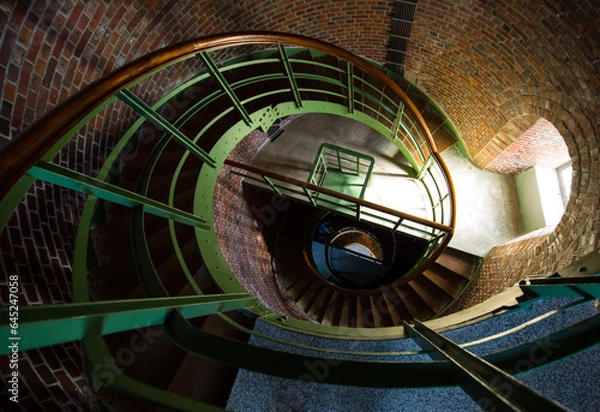 Obraz staircase inside an old lighthouse