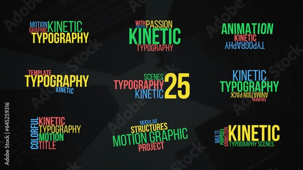 Fototapeta Colorful Kinetic Typography 