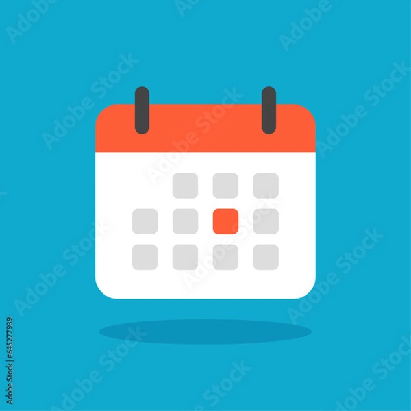 Obraz Calendar simple colour icon. Schedule symbol. Vector illustration isolated.