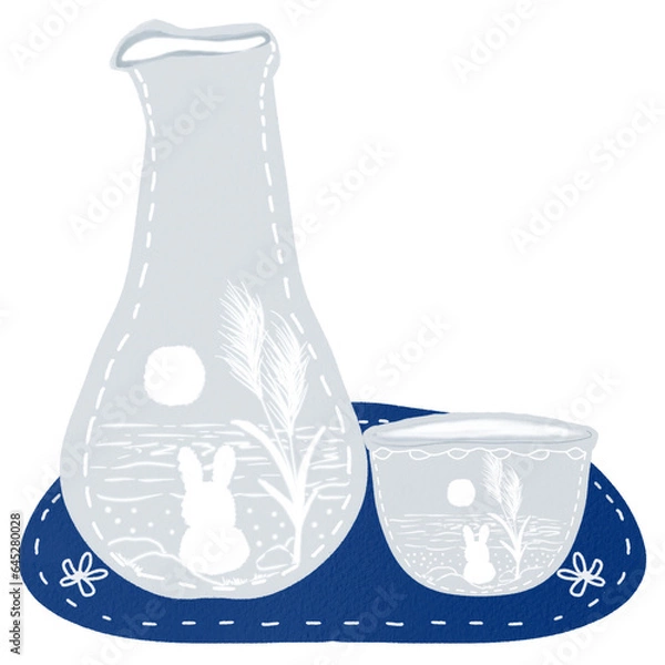 Obraz moon viewing sake