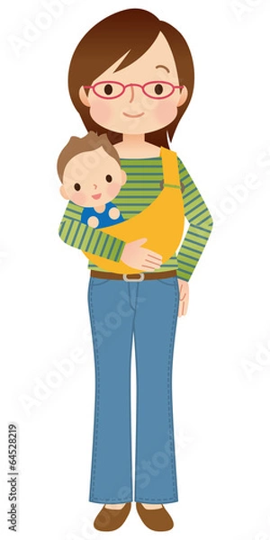 Fototapeta 赤ちゃんと母親