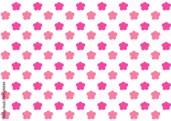 Obraz ピンクのかわいいお花のパターン2色