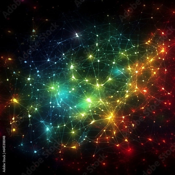 Fototapeta Abstract glowing network background 