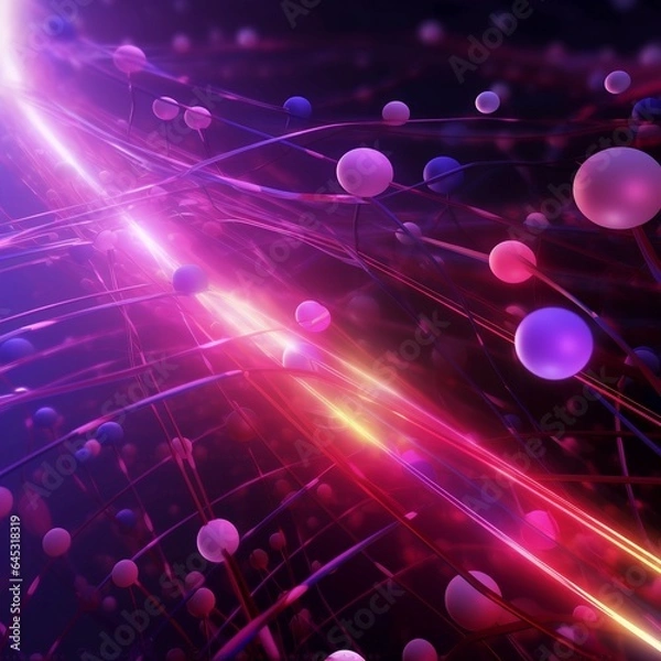 Fototapeta Abstract  background with balls and lights