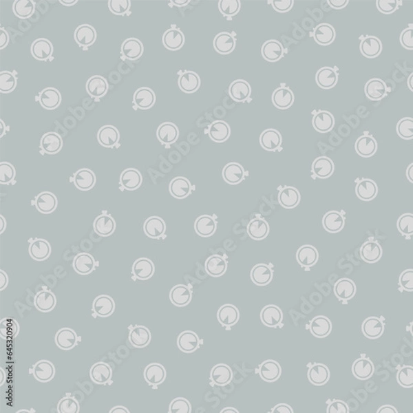 Fototapeta Grey seamless pattern with stopwatch