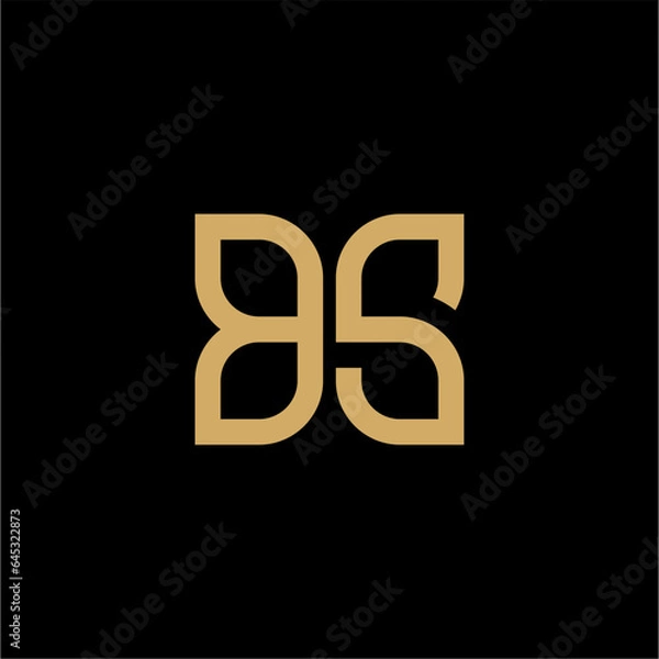 Obraz BS Letter Initial Logo Design Template Vector Illustration