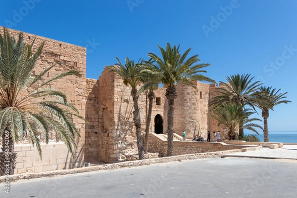 Obraz Borj El Kebir, Borj El Ghazi Mustapha an ancient castle in Houmt El Souk, Tunisia on the island of Djerba.