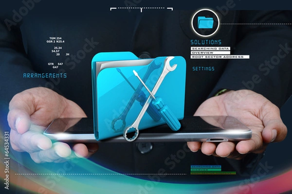 Fototapeta Computer technical service concept