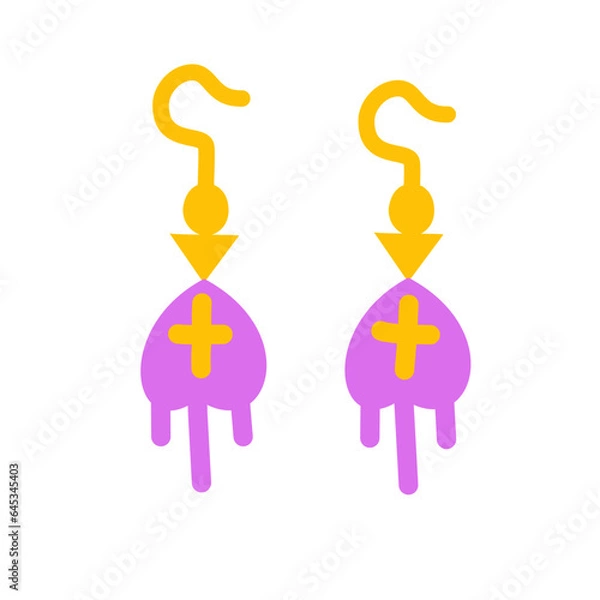 Fototapeta earring vector icon