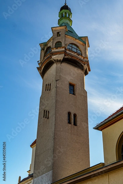 Fototapeta Sopot ,Poland-september,04,2022.Historic lighthouse in Sopot on a summer,sunny day.