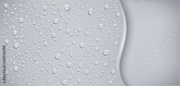 Obraz water drops on grey background	
