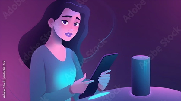 Obraz Virtual Assistant Illustration, Generative AI