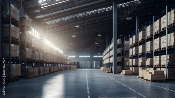 Obraz Warehouse IoT Logistics - Generative AI