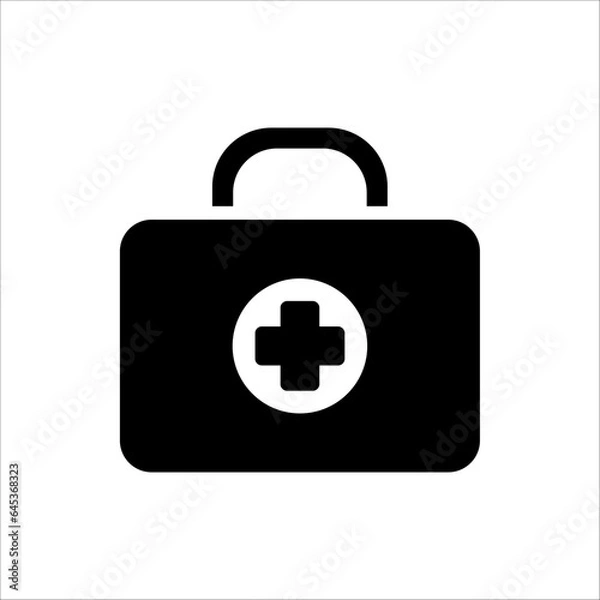 Fototapeta first aid box icon. isolated on white background