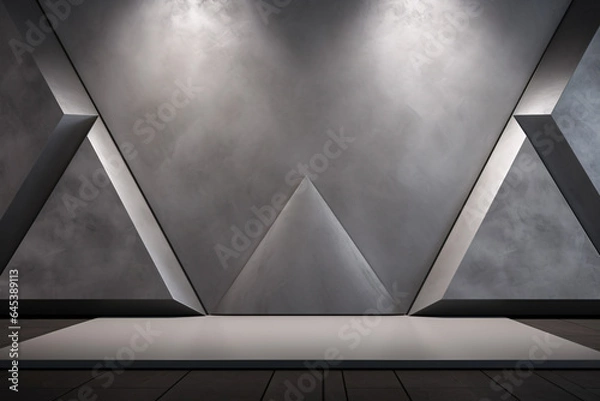 Fototapeta 3d gray texture background for product presentation