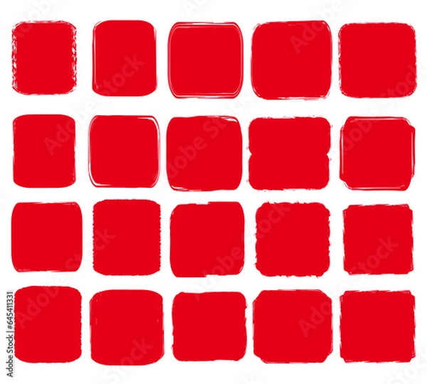 Fototapeta Brush box shape label vector.