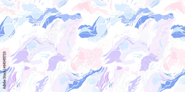 Fototapeta Watercolor abstract line seamless pattern. Minimalist Japanese style art background. Simple texture for wallpaper or package design