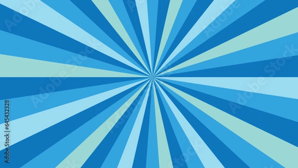 Fototapeta サンバースト　放射線　背景　青