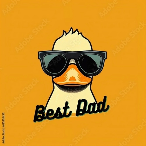 Obraz Best Dad Duck. Generative AI.