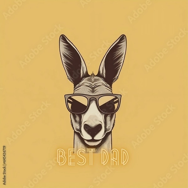 Obraz Best Dad Donkey. Generative AI.