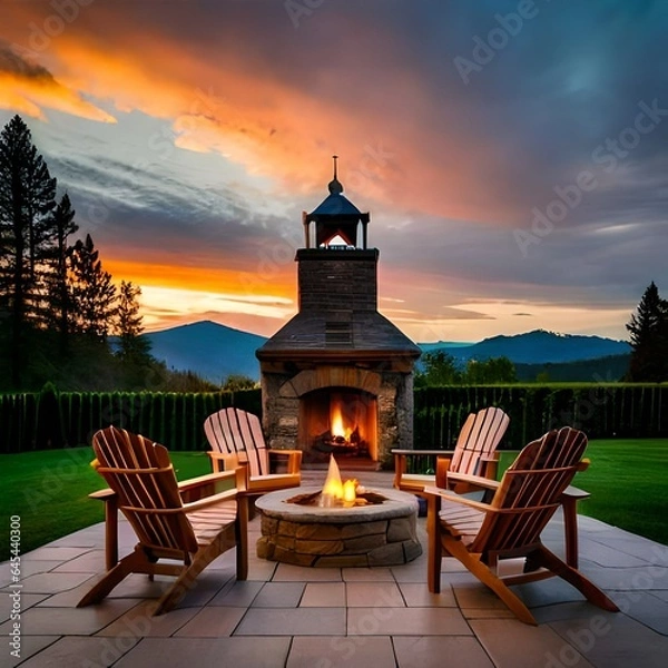 Fototapeta sunset on the sea Created using generative AI tools