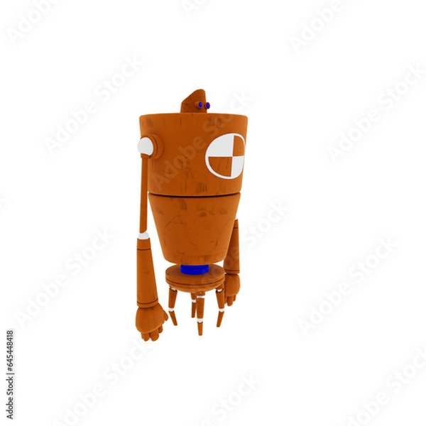 Fototapeta 3d render robot character 