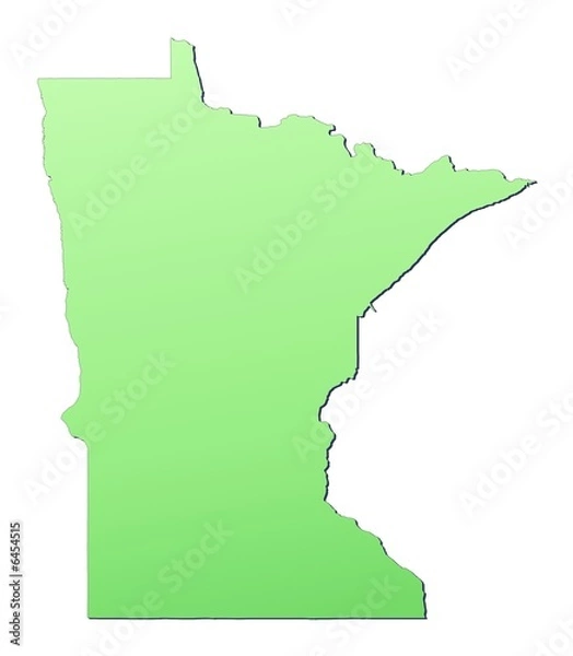 Obraz Minnesota (USA) map filled with light green gradient