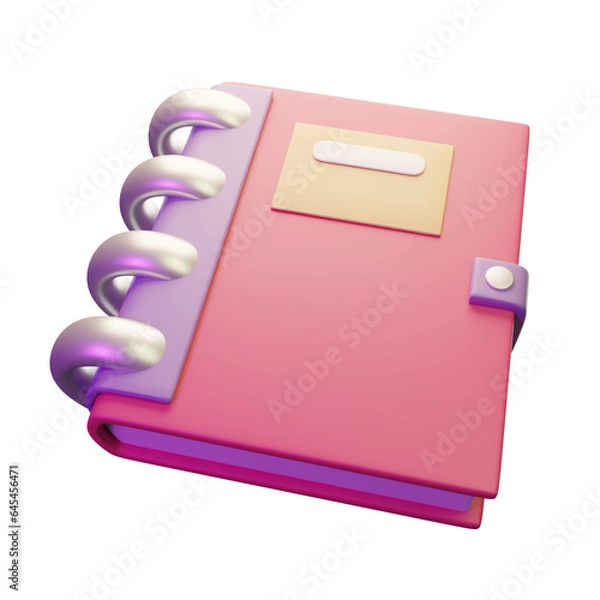 Obraz Textbook.3d render minimal style.