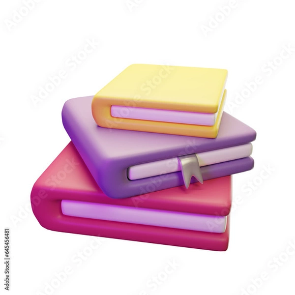 Obraz 3d render Books icon