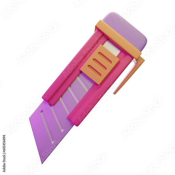 Obraz Cutter icons 3d render illustration