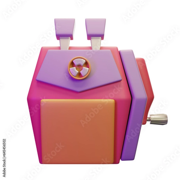 Obraz 3d pencil sharpener illustration render