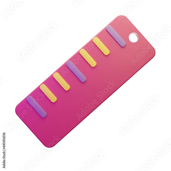 Obraz 3D Ruler icon rendering minimal