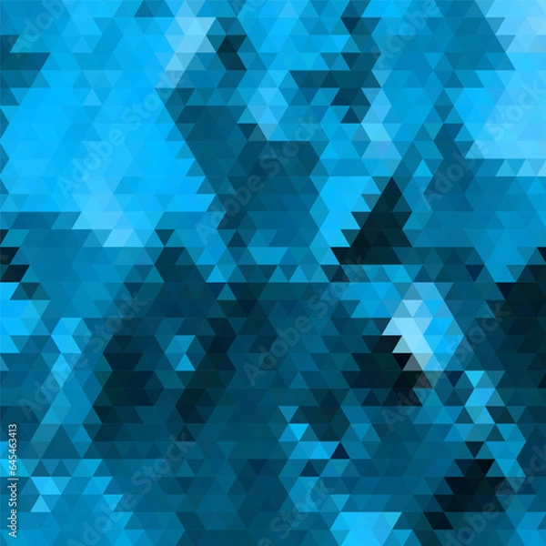 Fototapeta Blue triangles. Vector geometric background for presentation. Decor element. eps 10